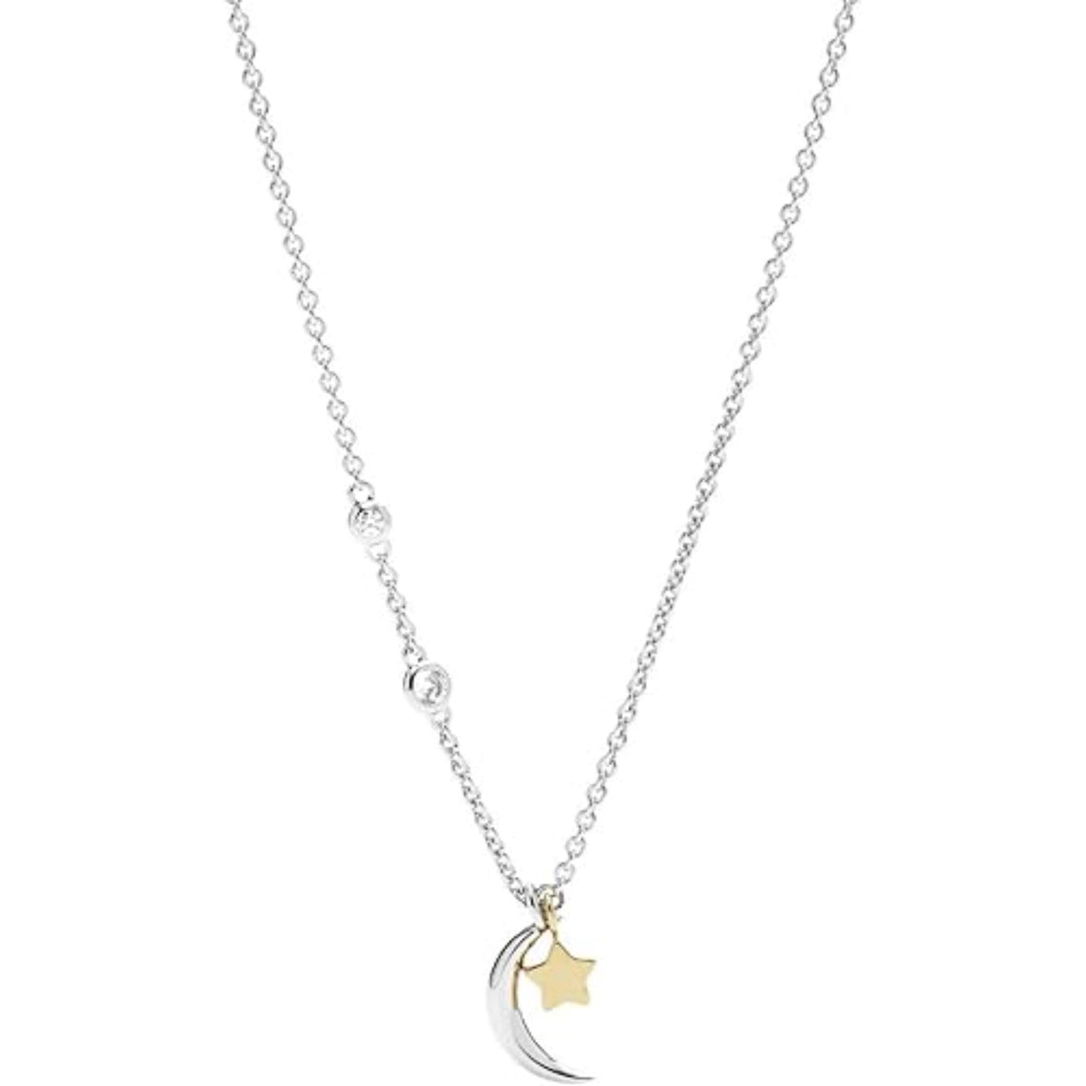 Fossil Star and Crescent Moon Women's Necklace JFS00432998