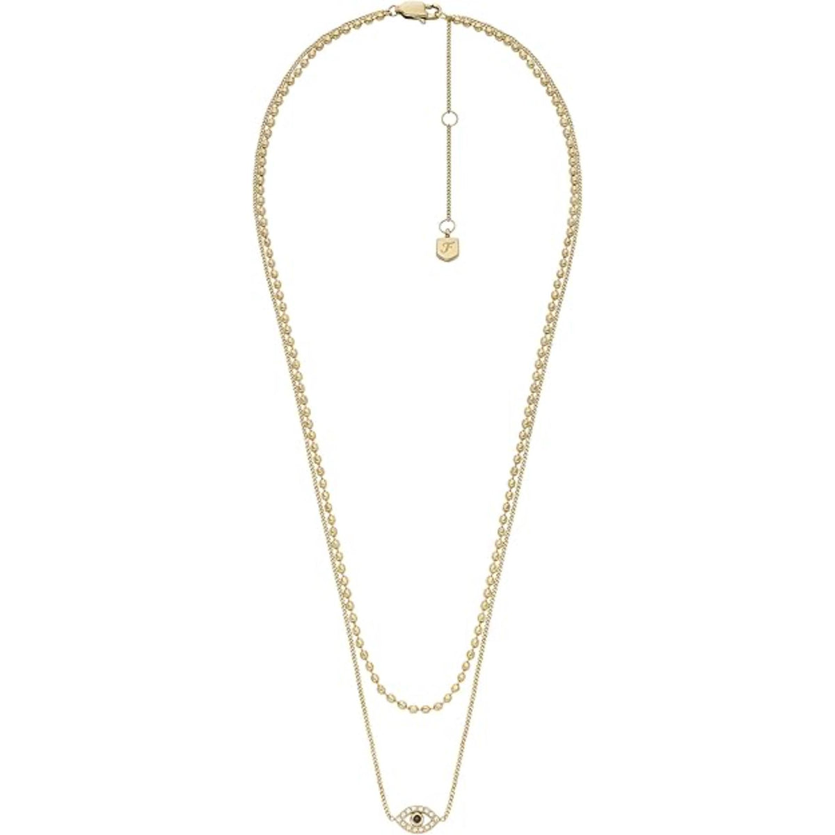 Fossil Stainless Heritage Station Women's Necklace JF04792710