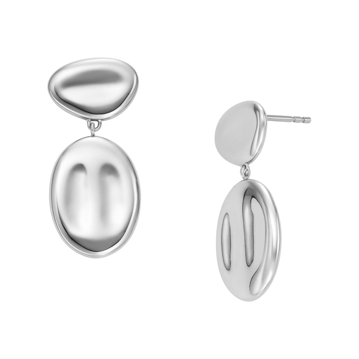 Skagen Anja Pebble Silver Drop Women's Earrings SKJ1852040