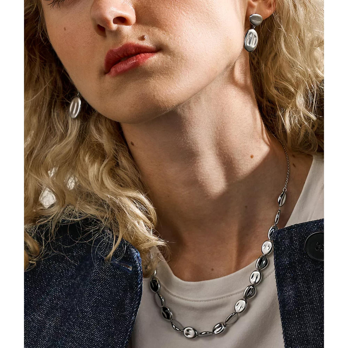 Skagen Anja Pebble Silver Drop Women's Earrings SKJ1852040