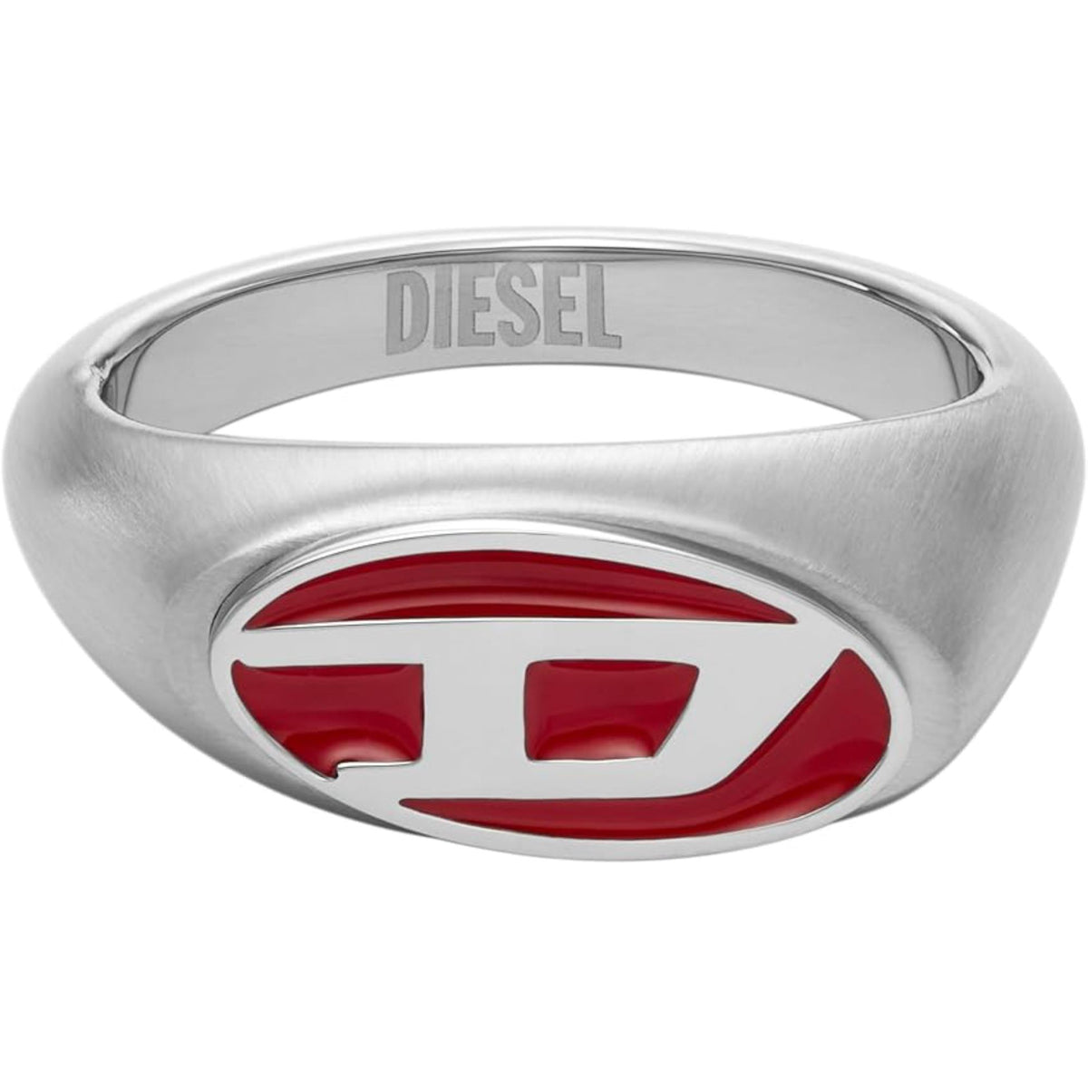 Diesel Unisex Red Lacquer Signet Ring DX1444040-9