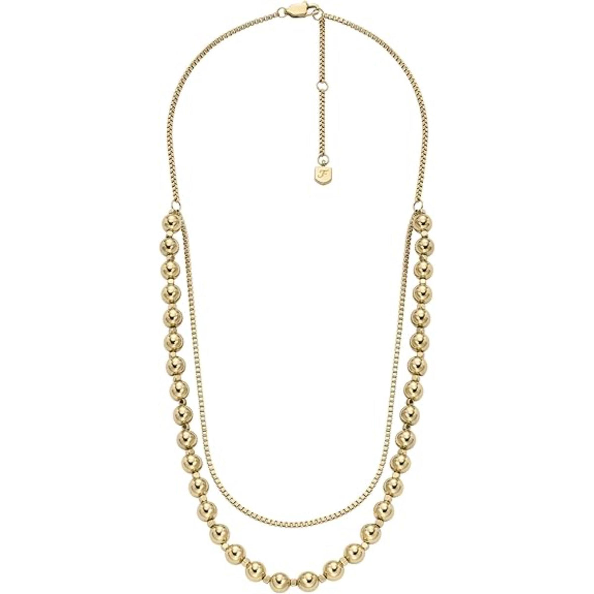 Fossil All Stacked Up Gold-Tone Women's Necklace JA7248710