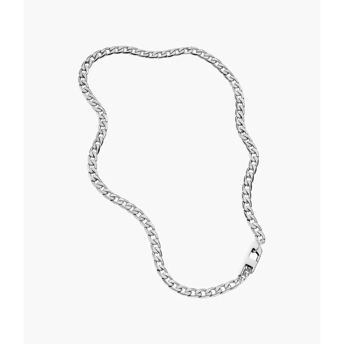Stainless steel chain necklace with interlocking links