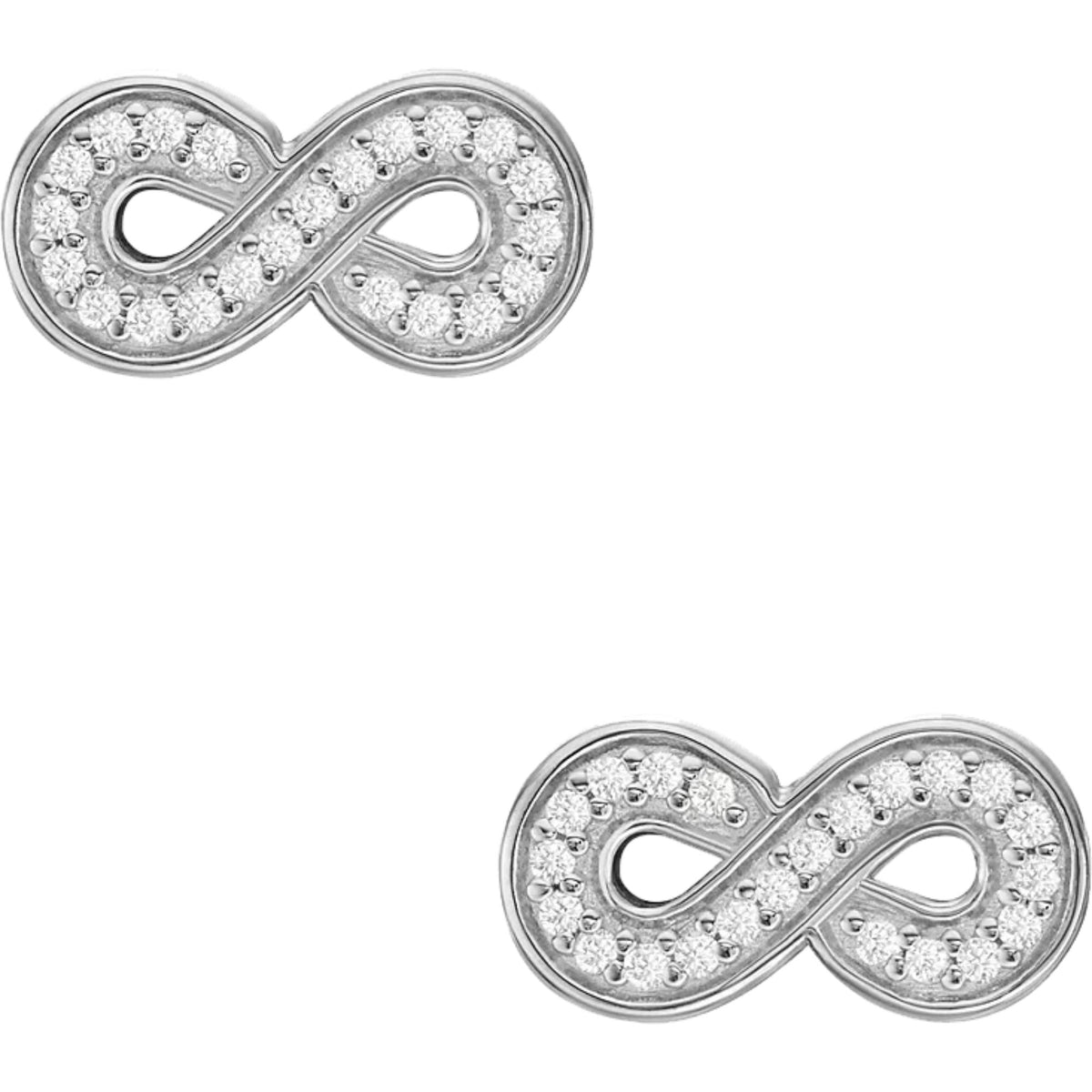 Fossil Infinity Sterling Silver Stud Women's Earrings JFS00634040