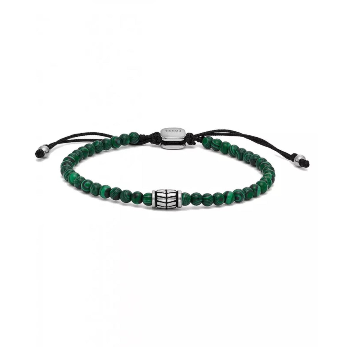 Fossil Reconstituted Malachite Beaded Men’s Bracelet JF04415040 