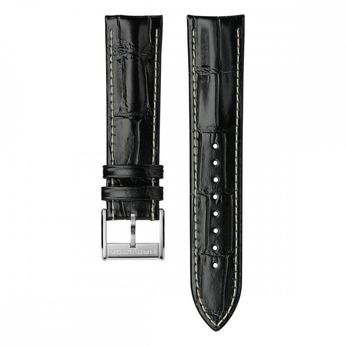 Hamilton Pan Europ Black Leather Watch Strap H690.357.100