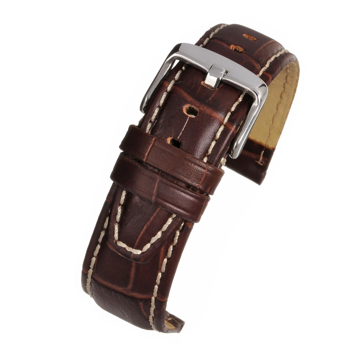 LBS Brown Super Alligator Grain Watch Strap WH605/18