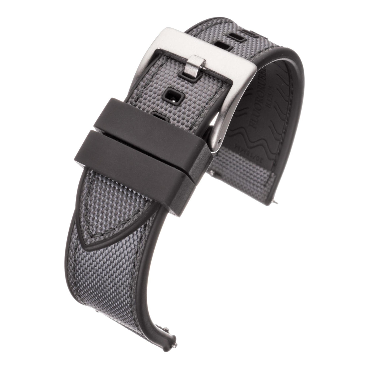 LBS Grey/Black Prem Sailclth Hybrid Watch Strap WS201/20