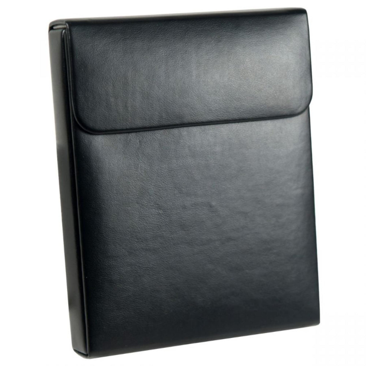 WOLF Heritage travel watch box, closed black leather-look with rounded corners