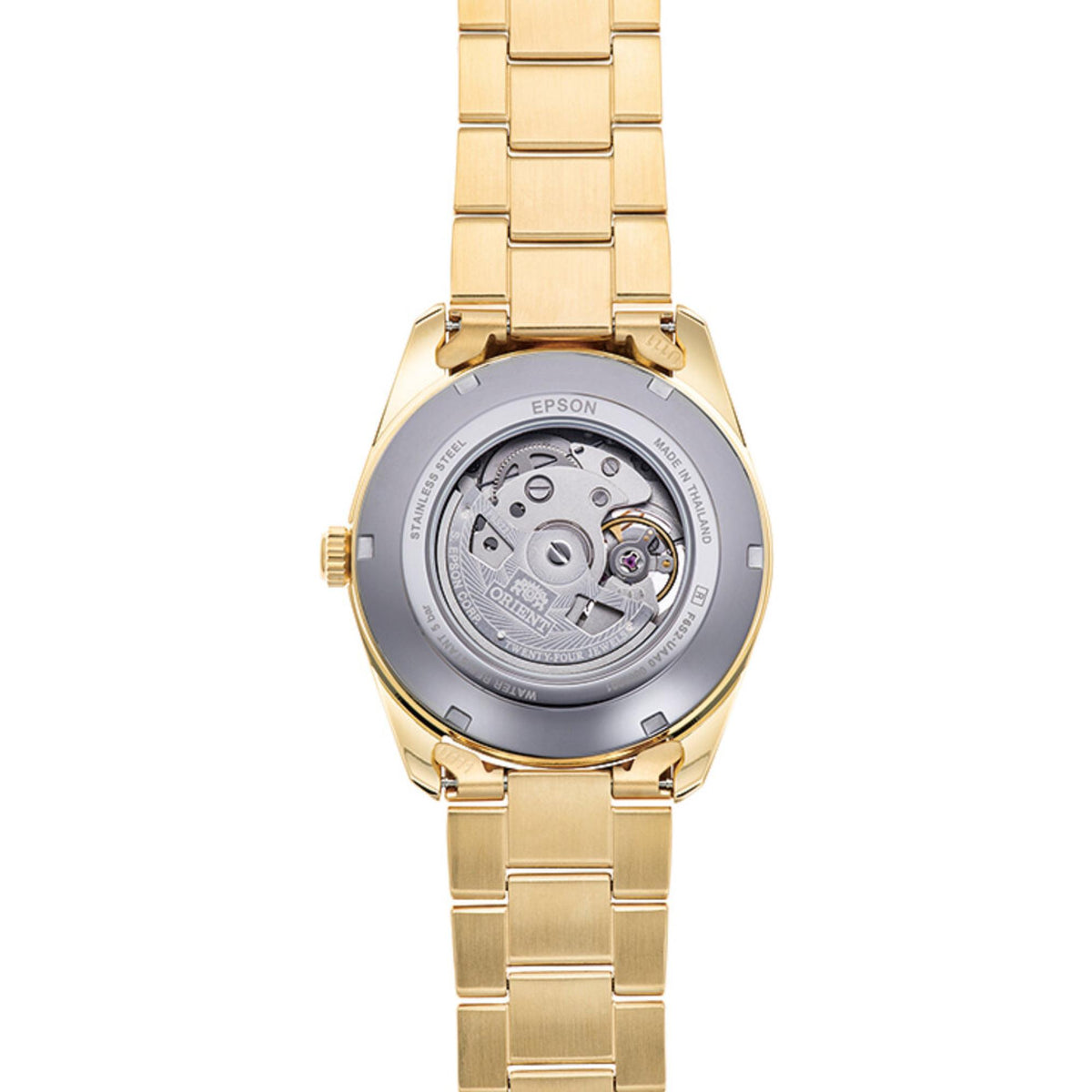Orient RA-AR0007S30B semi skeleton dial revealing movement detail