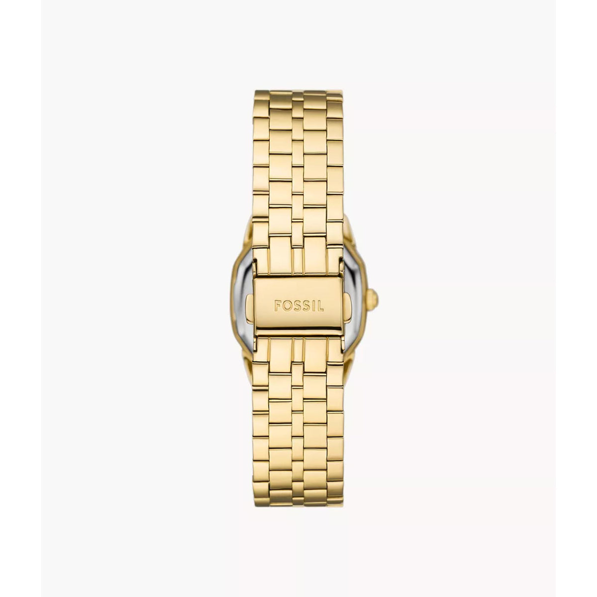 Ladies quartz watch with gold-tone metal link bracelet and cream dial