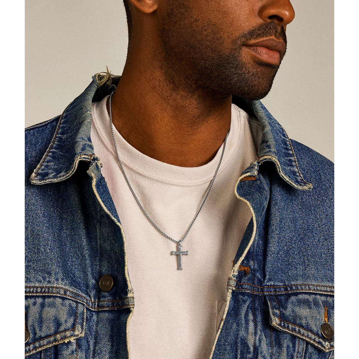 Fossil Stainless Steel Pendant Men's Necklace JF04401040