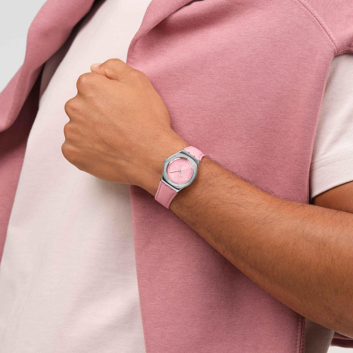 Swatch Pink Petal Promise Pink Dial Unisex Watch YLS234