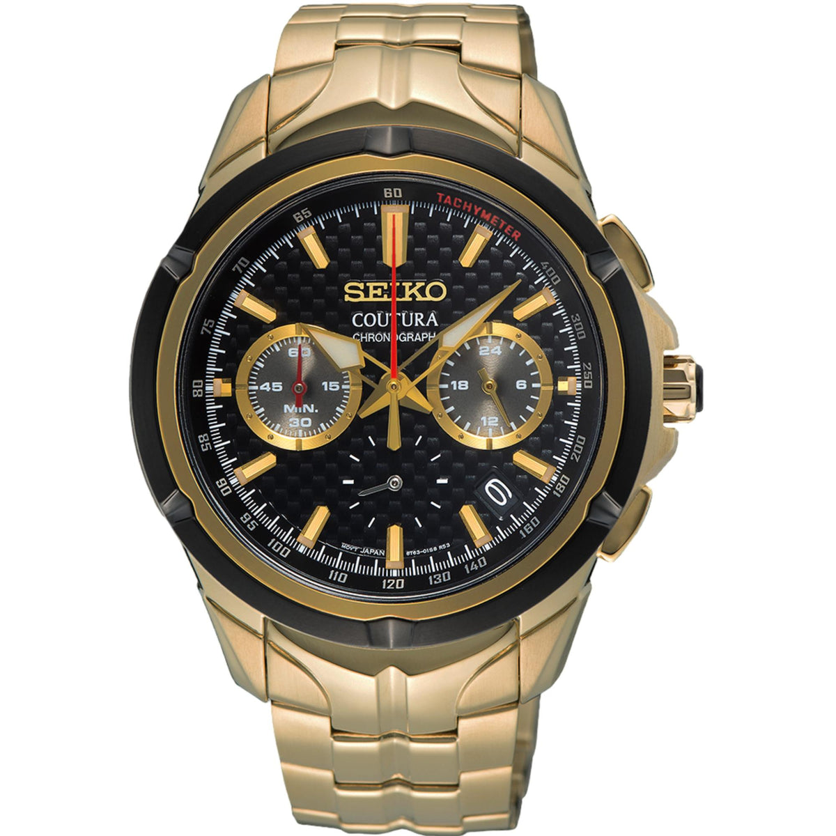 Seiko Coutura 42mm SSB440P1 black dial front view