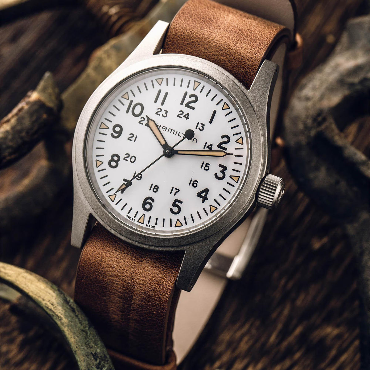 Hamilton Khaki Field White Dial Unisex Watch H69439511