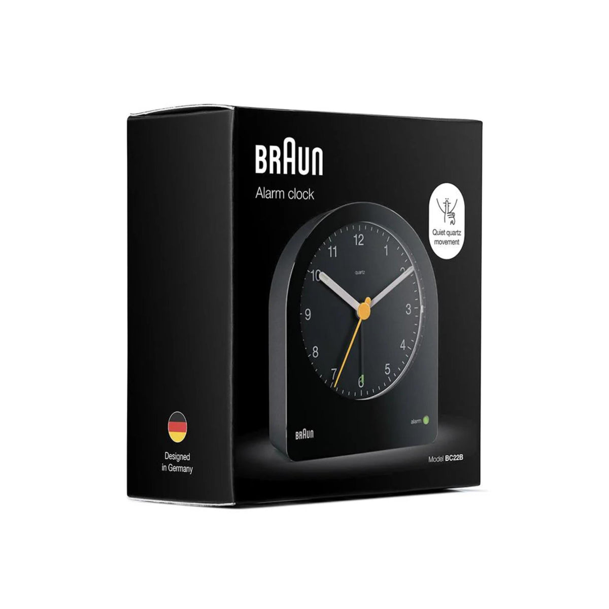 Braun Classic Black Dial Alarm Clock BC22B - WatchNation