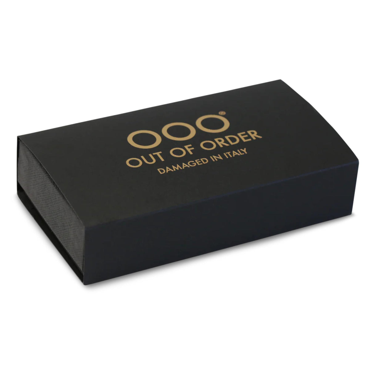 Out of Order branded presentation box for the watch