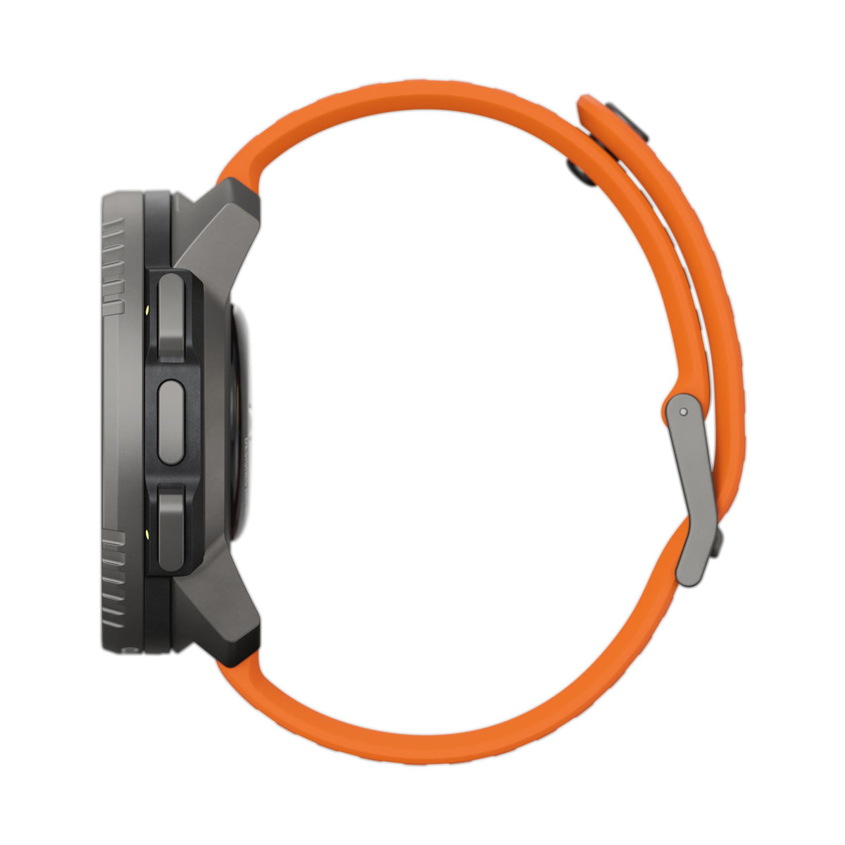 Suunto Vertical Titanium Solar Canyon SS050861000 side profile highlighting titanium case pushers and buckle