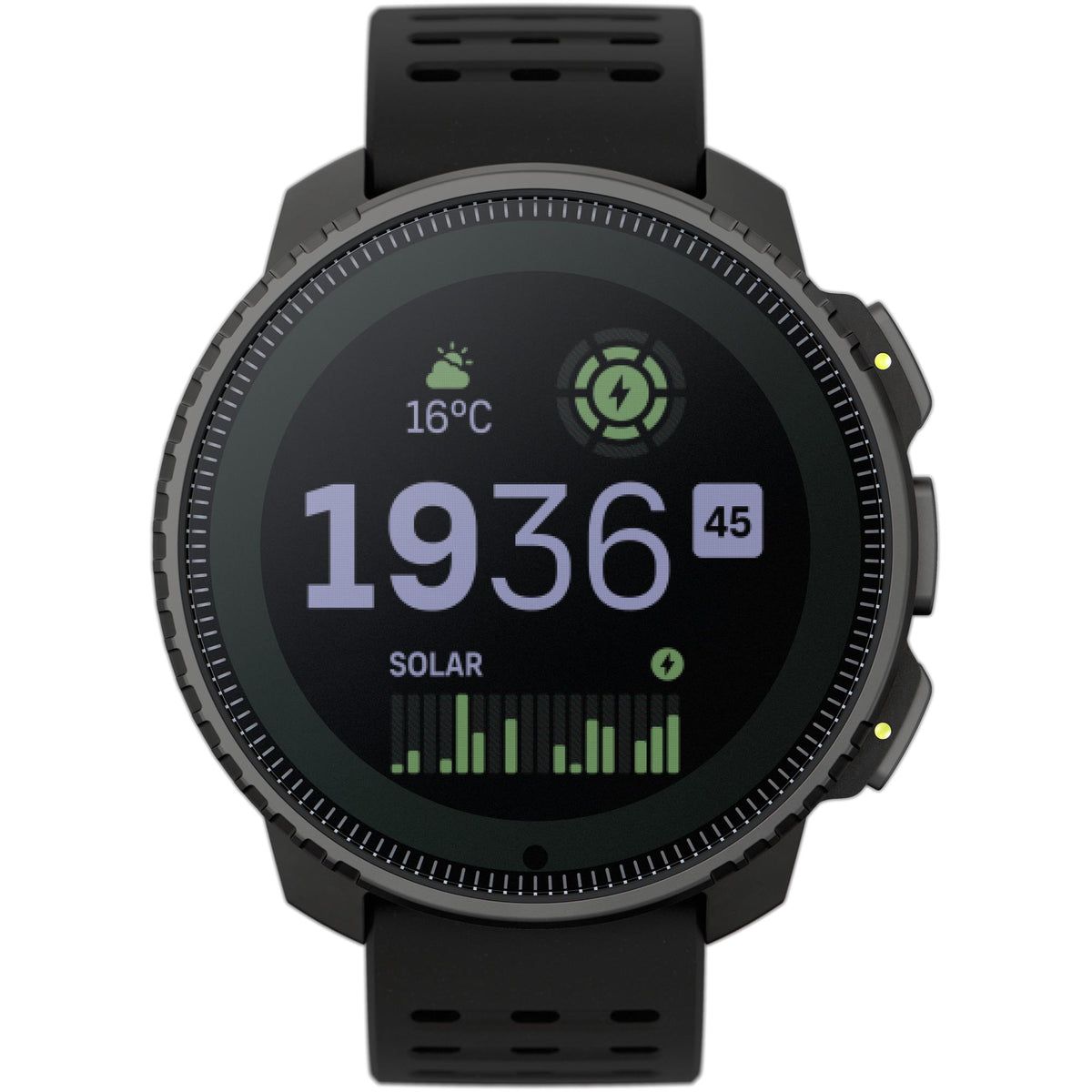Suunto Vertical Solar All Black SS050978000 digital screen front view