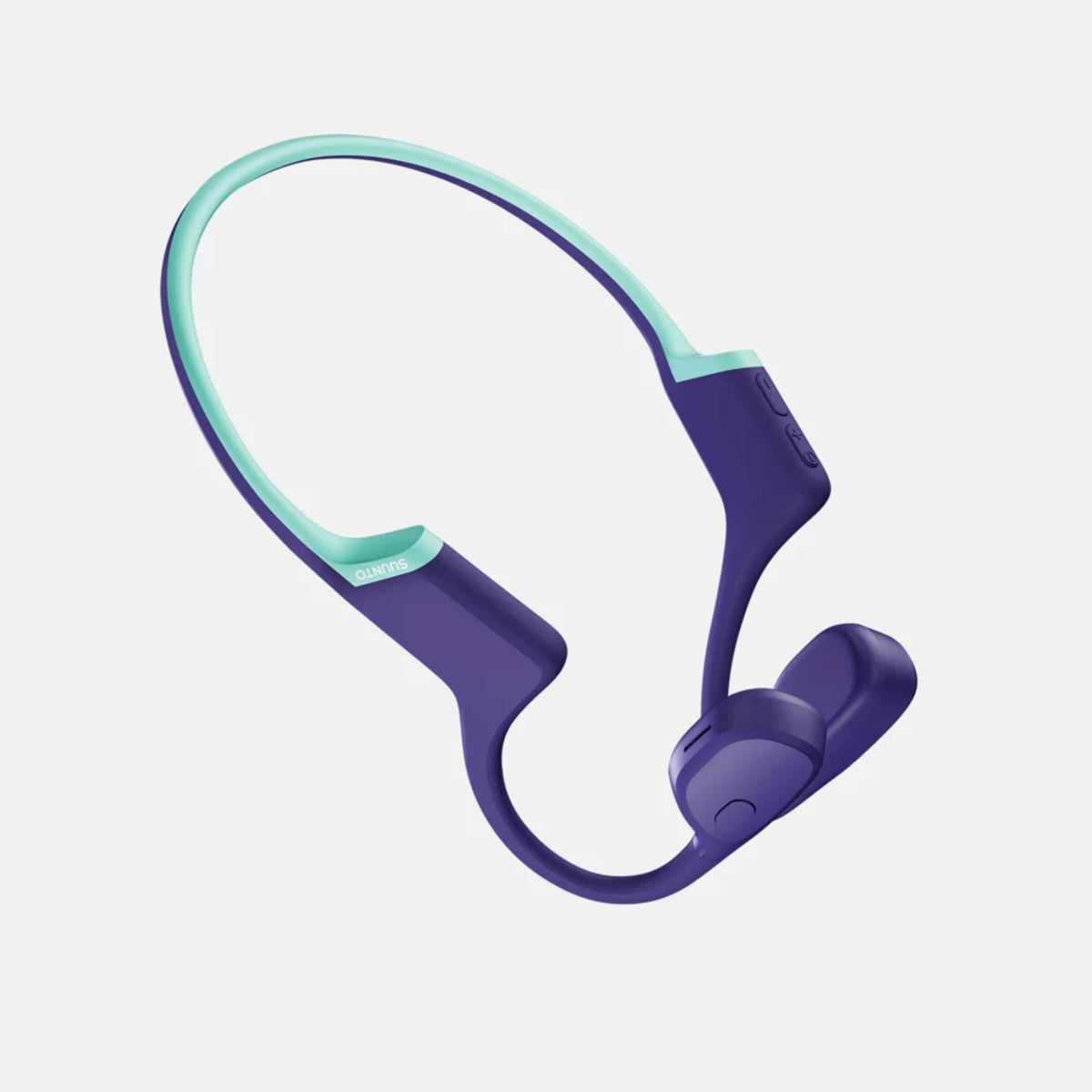 Suunto Aqua Light SS051125000 reef blue sports open-ear wireless headphones top-down perspective highlighting light accent band and integrated button controls