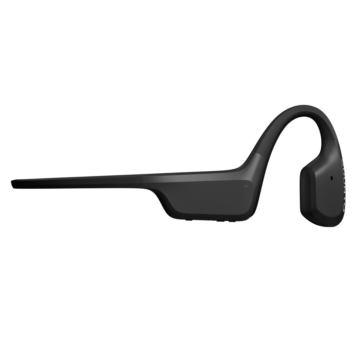 Suunto Aqua SS051023000 black sports open-ear wireless headphones profile view showing slim side housing and ear hook contour