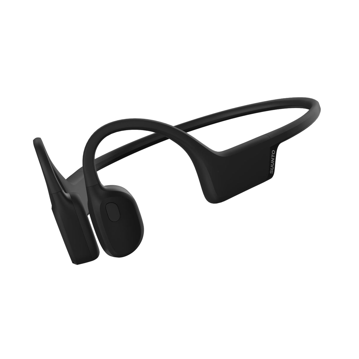 Suunto Sonic SS050946000 black open-ear wireless headphones side profile highlighting lightweight neckband and ear hook design