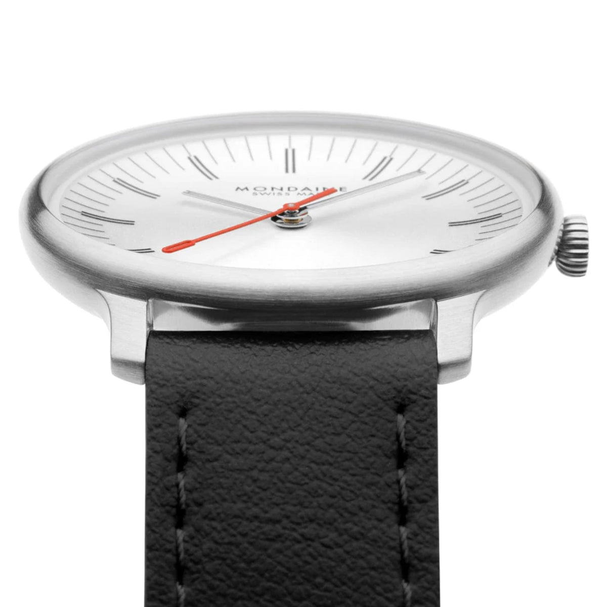 Mondaine Doppio MLE.33110.LBV slim profile side view