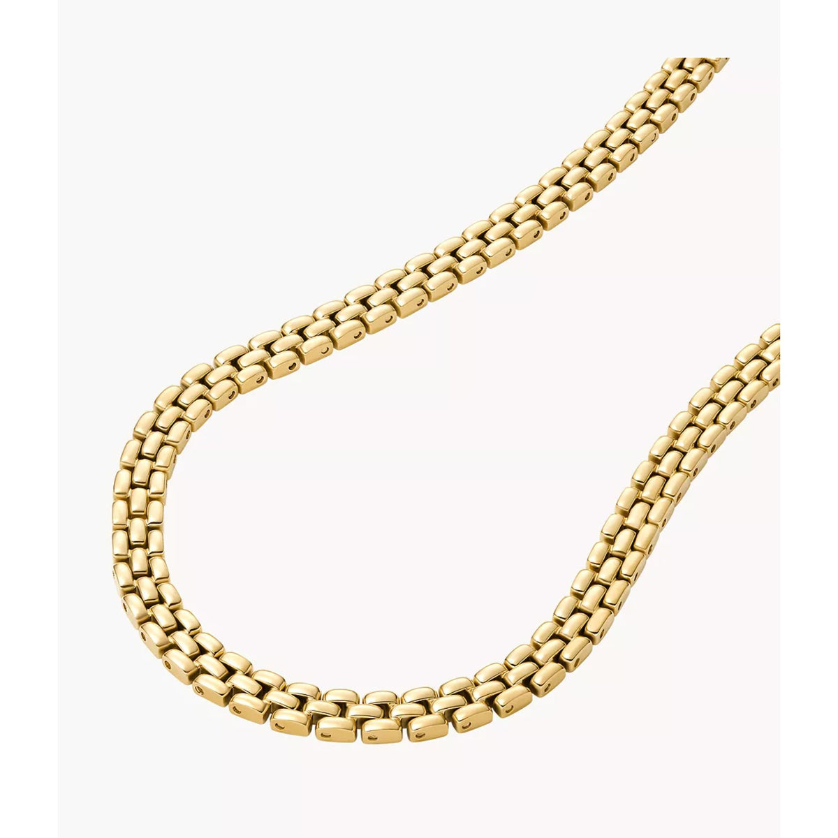 Gold-tone link chain necklace, oval loop design
