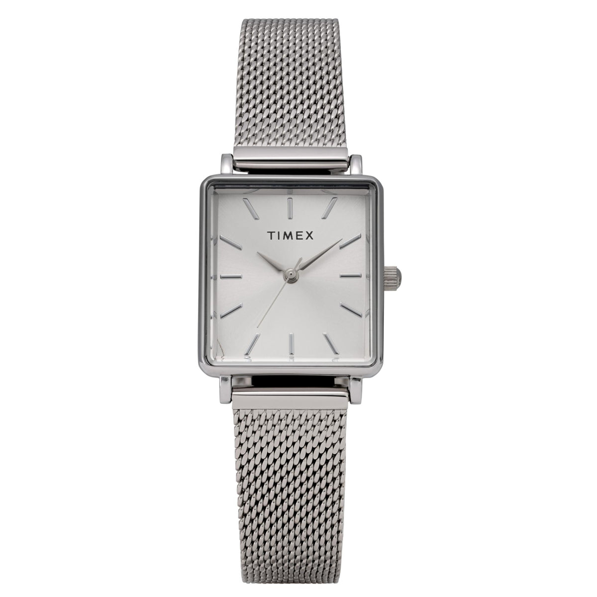 Timex TREND 22mm silver dial steel ladies quartz watch TW2Y26300 front view