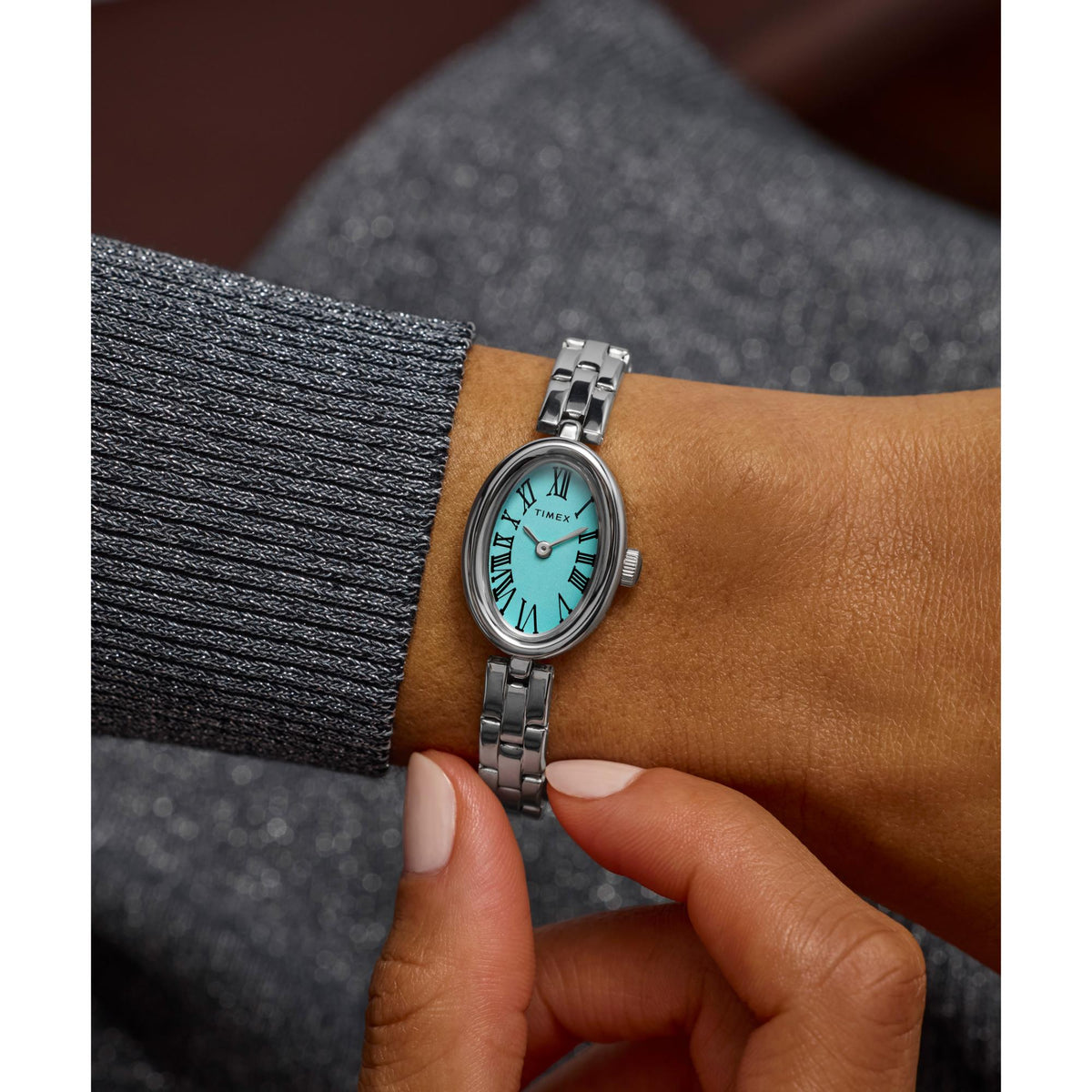 Timex Trend Cavatina Quartz Turquoise Dial Women's Watch TW2Y26600