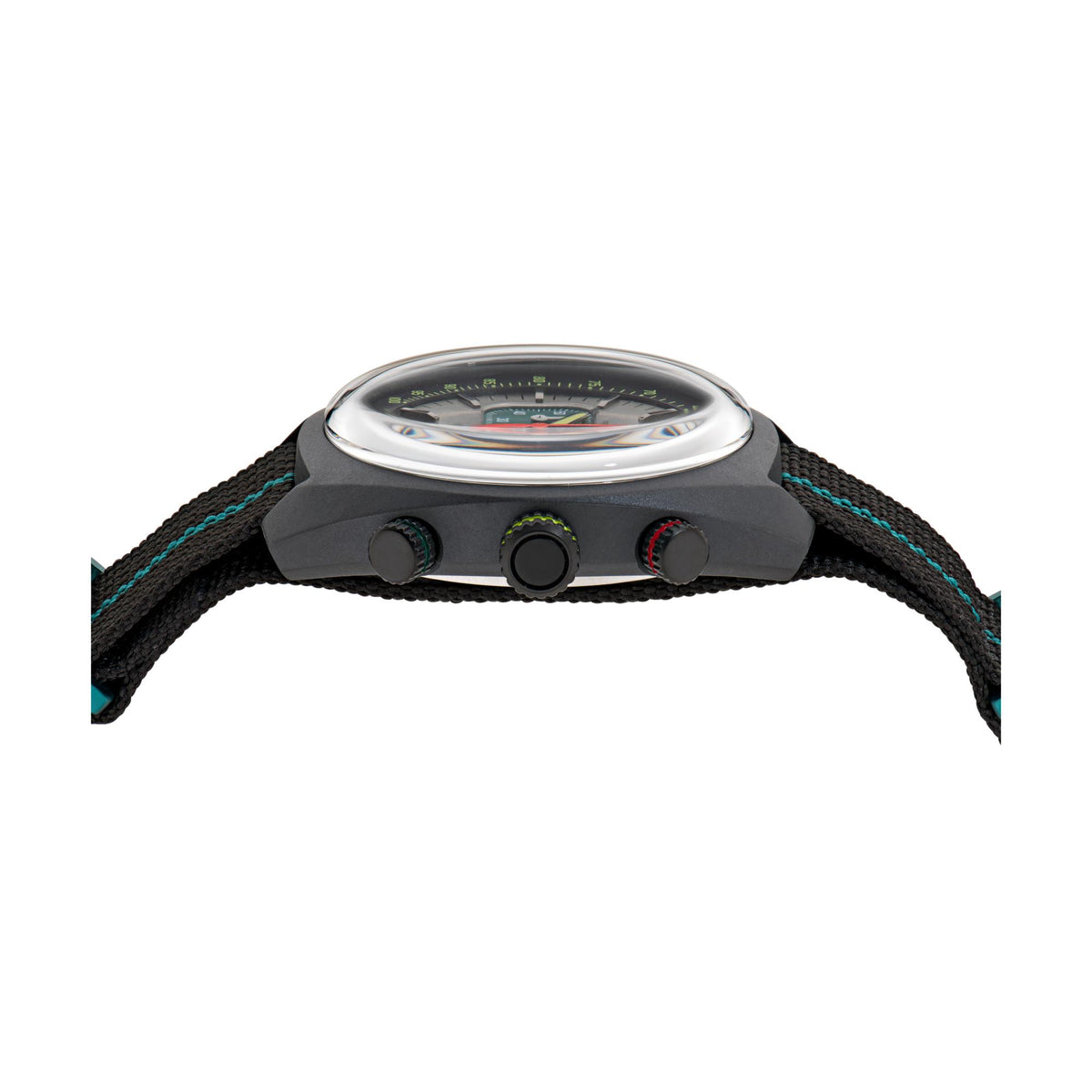 Aston Martin Quartz Chronograph White Dial Black and Podium Green Nato Strap Men's Watch MTFD1F502