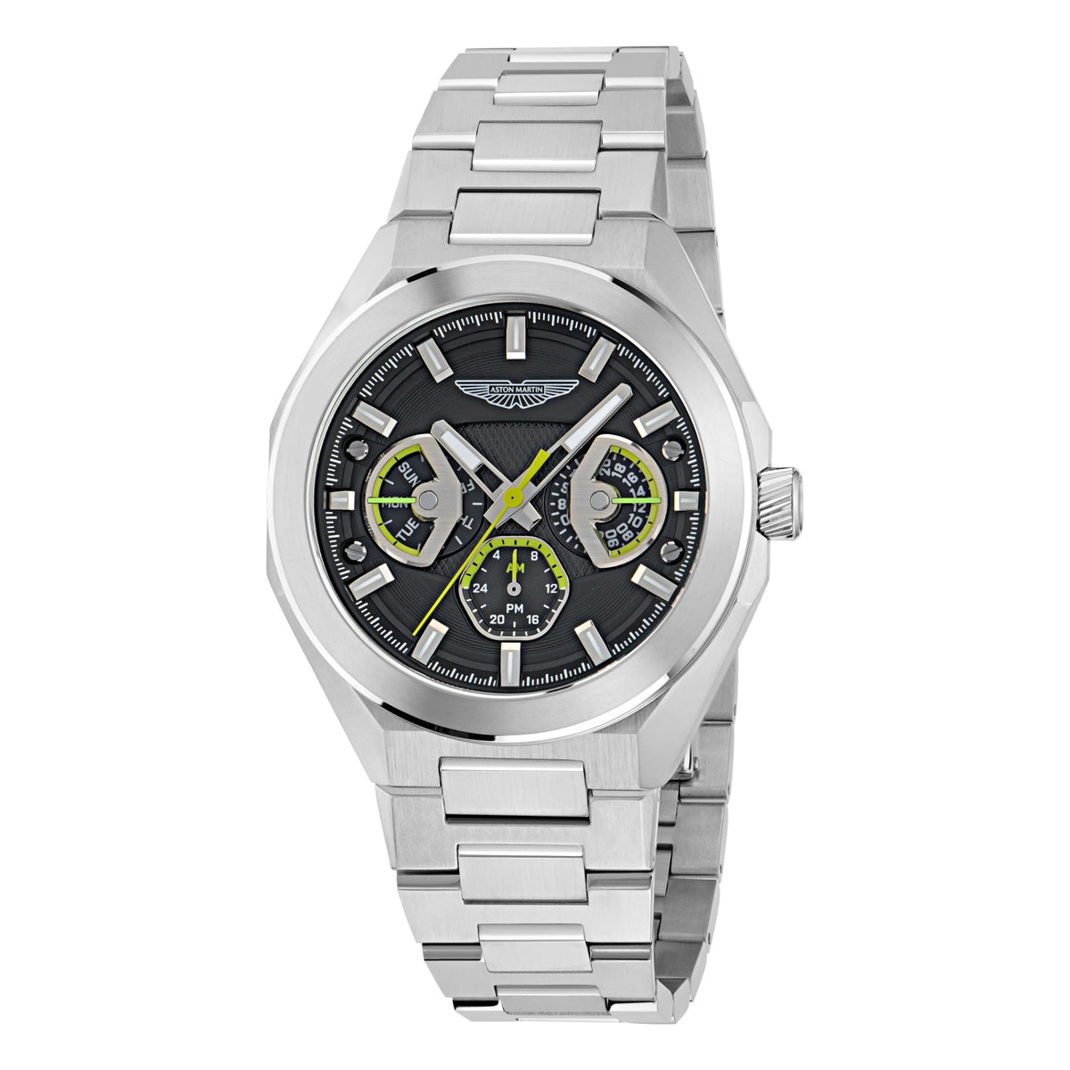 Aston Martin Quartz Chronograph Black Dial RSST Bracelet Unisex Watch MTRI1F505