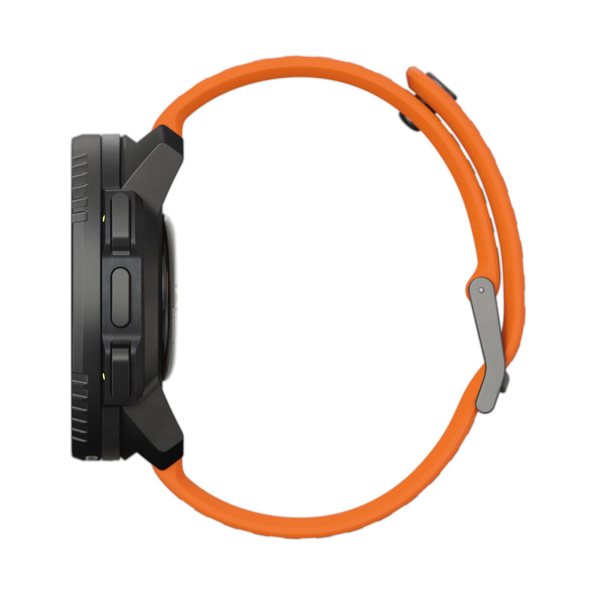 Suunto Vertical Solar Canyon SS050987000 side profile view showcasing case controls and silicone strap