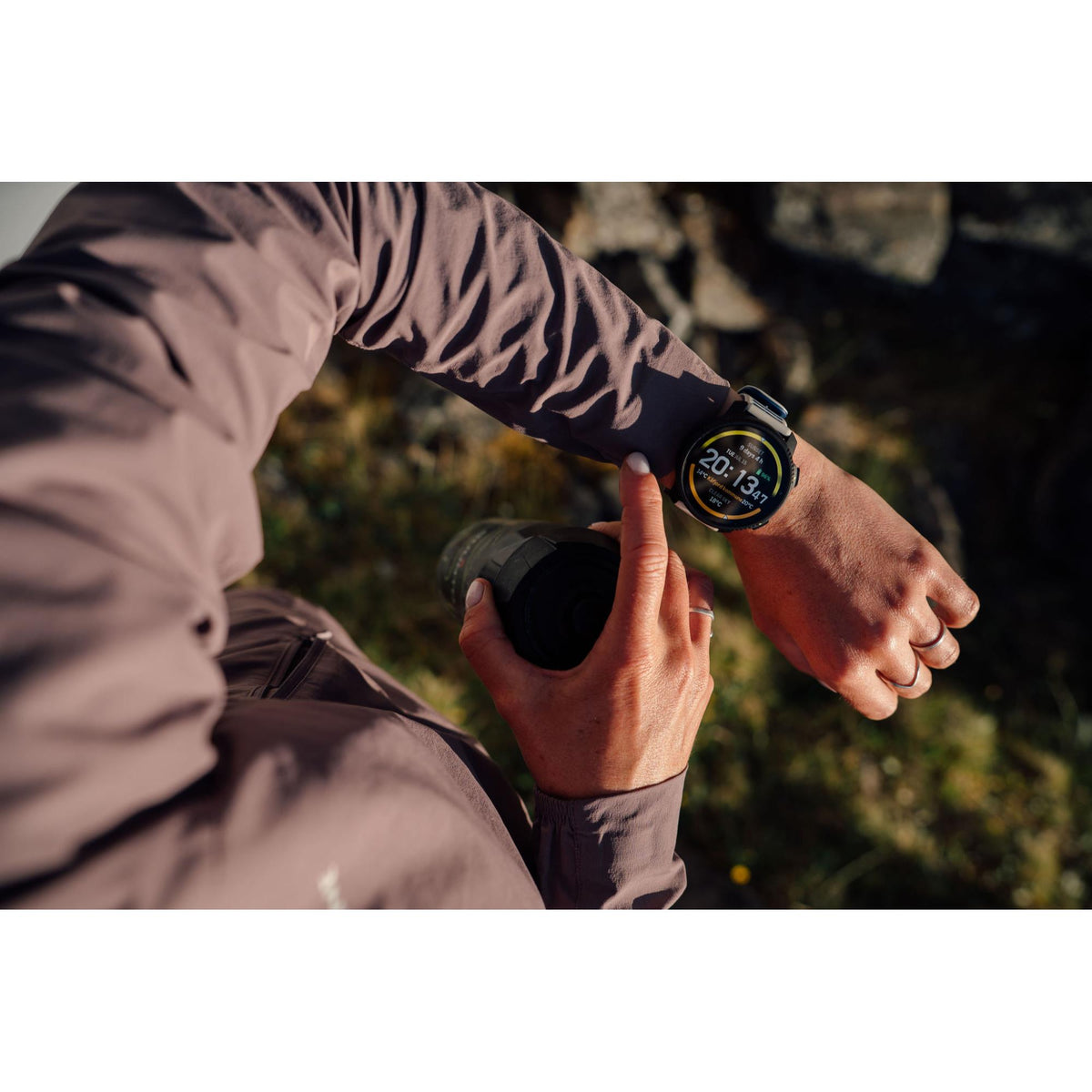 Suunto Vertical 2 SS051205000 lifestyle view on wrist showing digital watch interface
