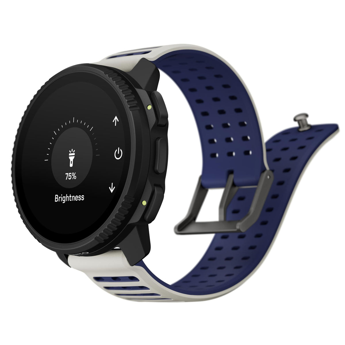 Suunto Vertical 2 SS051205000 side view highlighting screen brightness controls and strap buckle