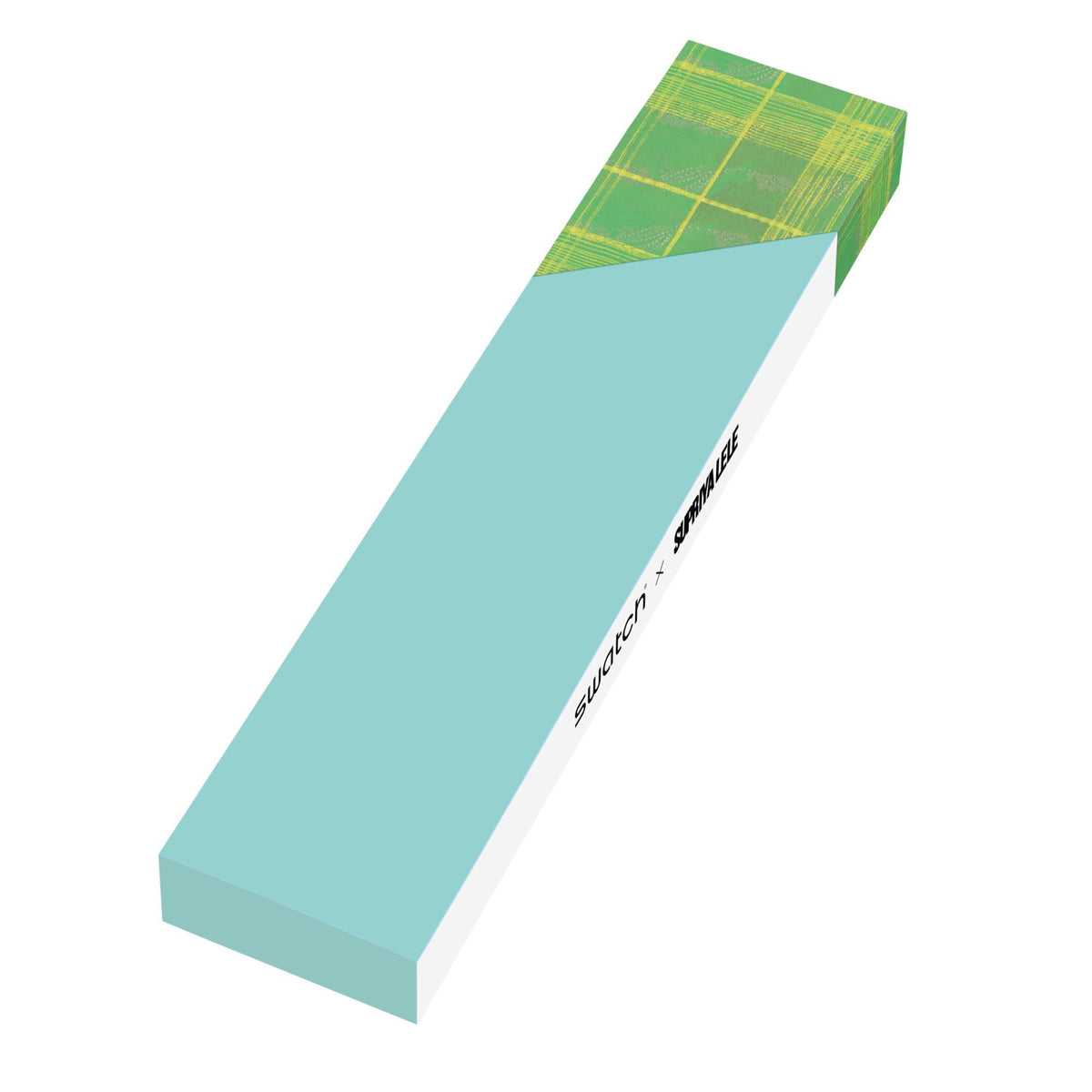 Quartz yellow dial watch in green patterned box