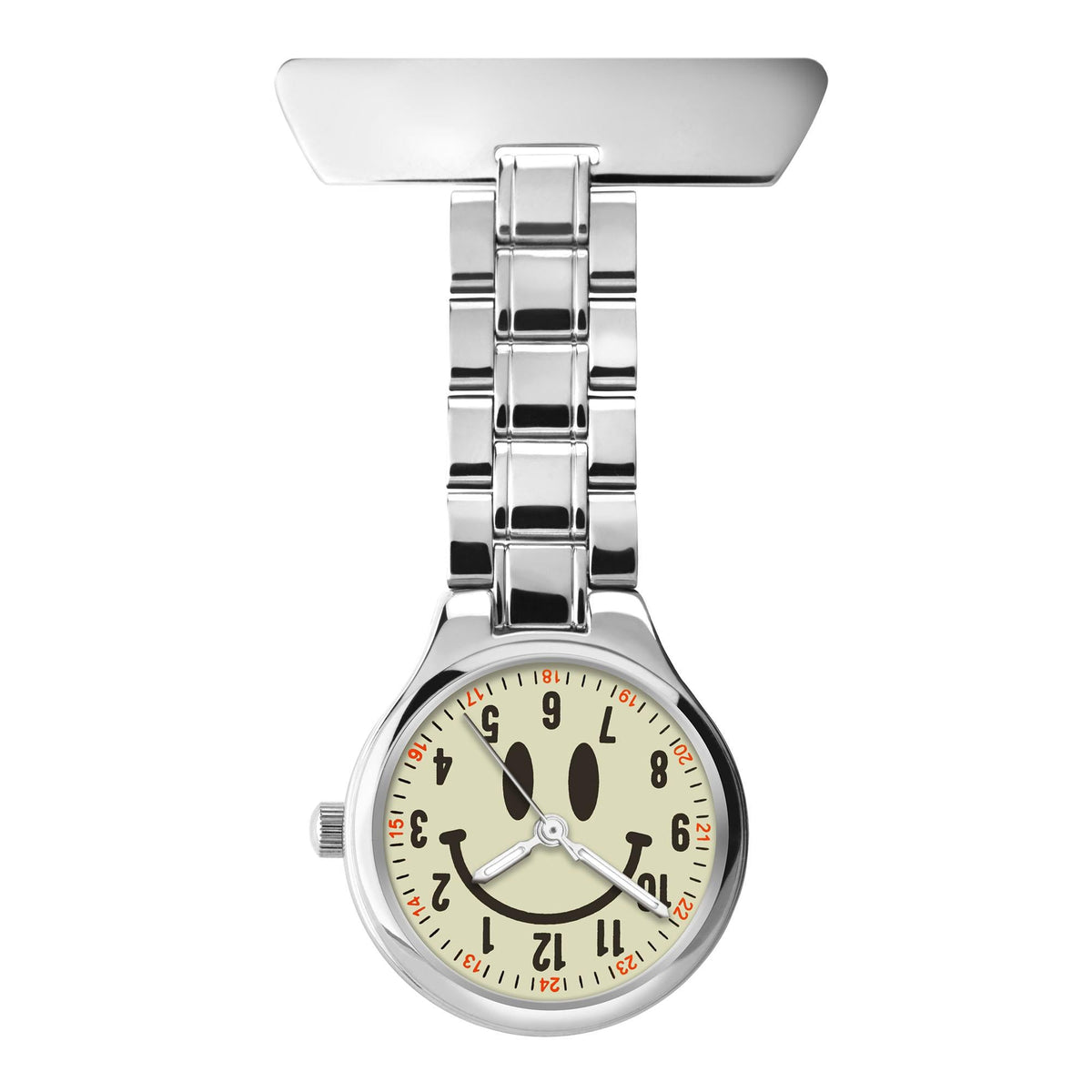 Sekonda ladies nurse watch, cream dial with nurse graphics, stainless bezel and metal bracelet