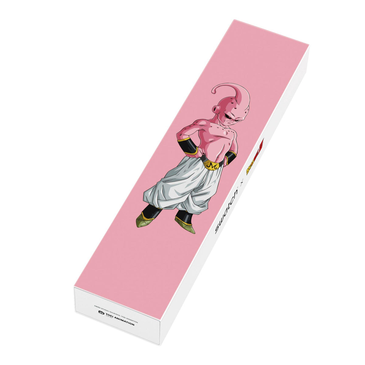 Swatch quartz wristwatch box with pink design and illustrated character