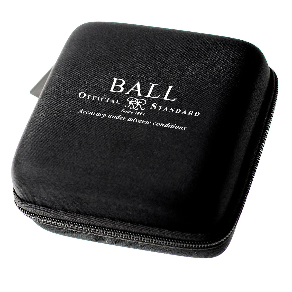 Black ball travel case with rounded top and “BALL Official Standard” text