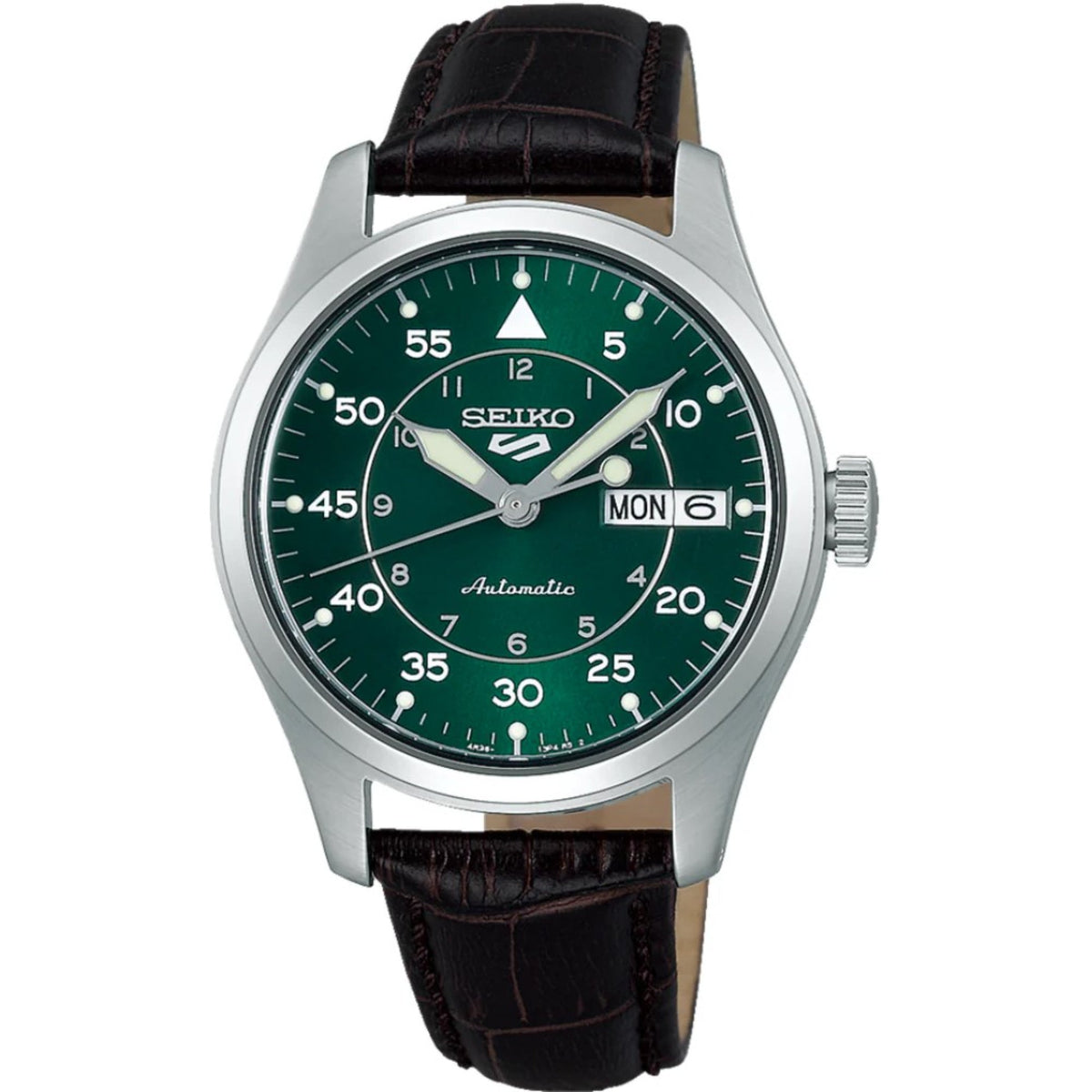 Seiko 5 Sports SRPJ89K1 green dial front view