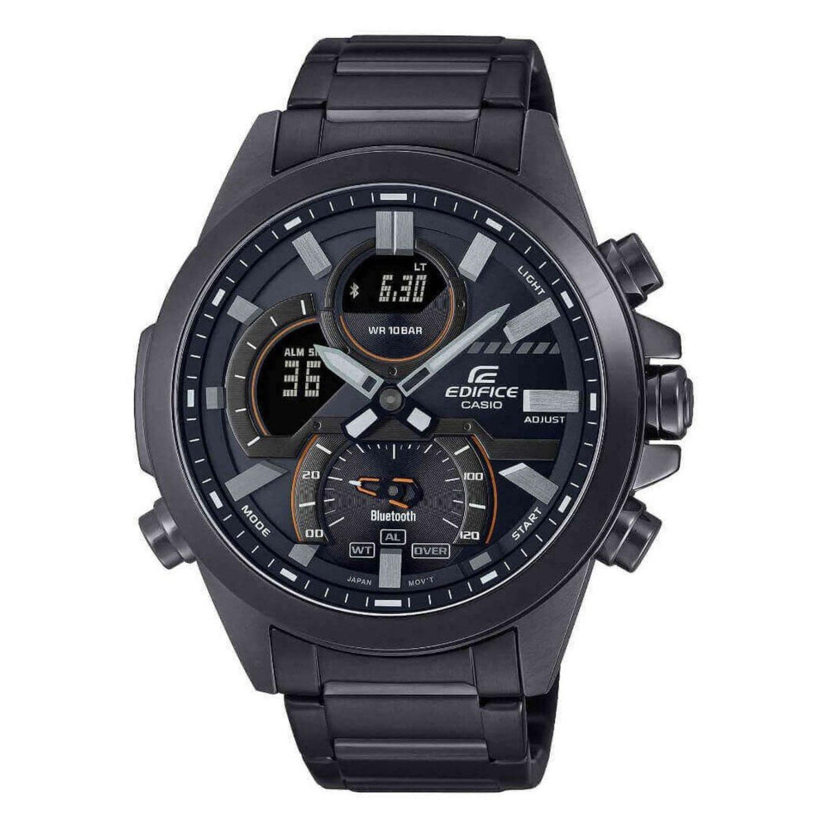 Men's Casio Edifice Bluetooth watch with black dial and bezel markers