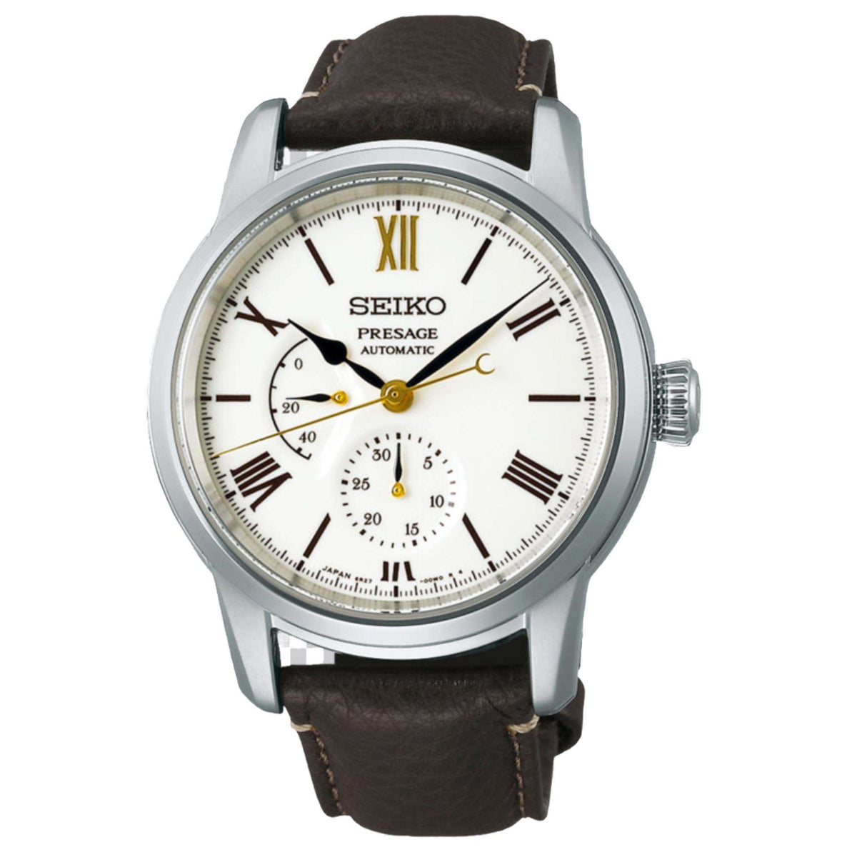 Seiko Presage "Laurel Arita porcelain" SPB397J1 white dial front view