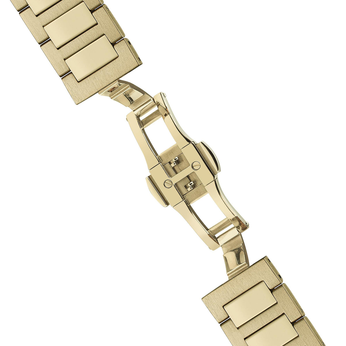 Gold metal bracelet links for a men's automatic skeleton watch