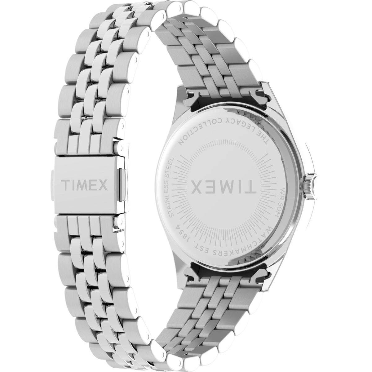 Timex ladies quartz watch, stainless steel bracelet and curved case profile