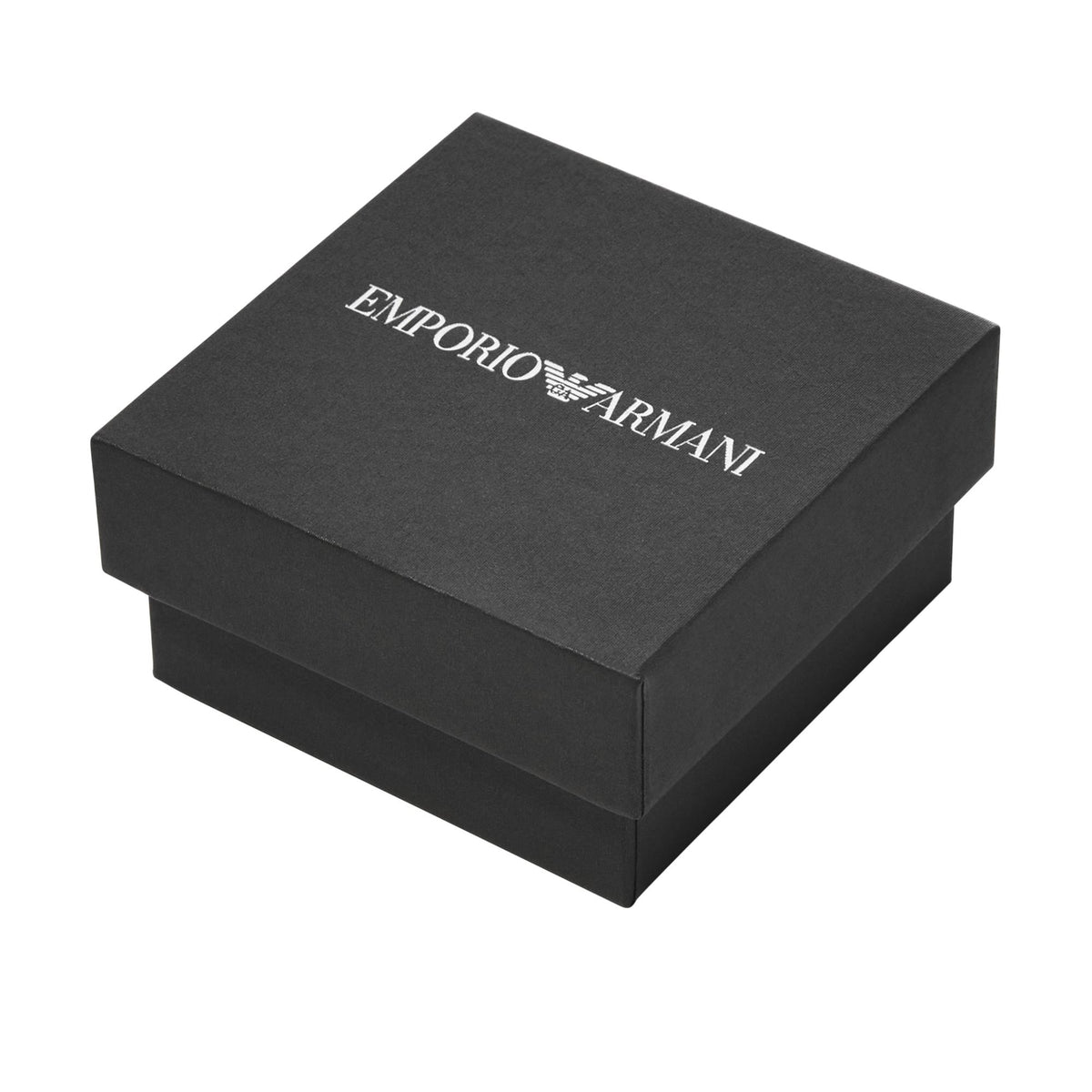 Emporio Armani jewelry gift box with logo on the dark lid