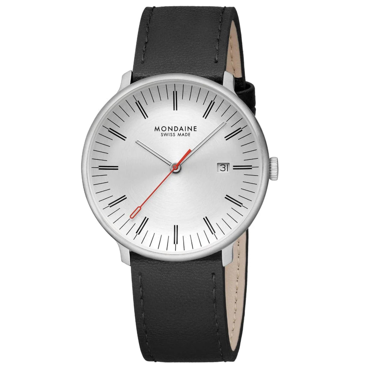 Mondaine Doppio MLE.41210.LBV off-white dial front view