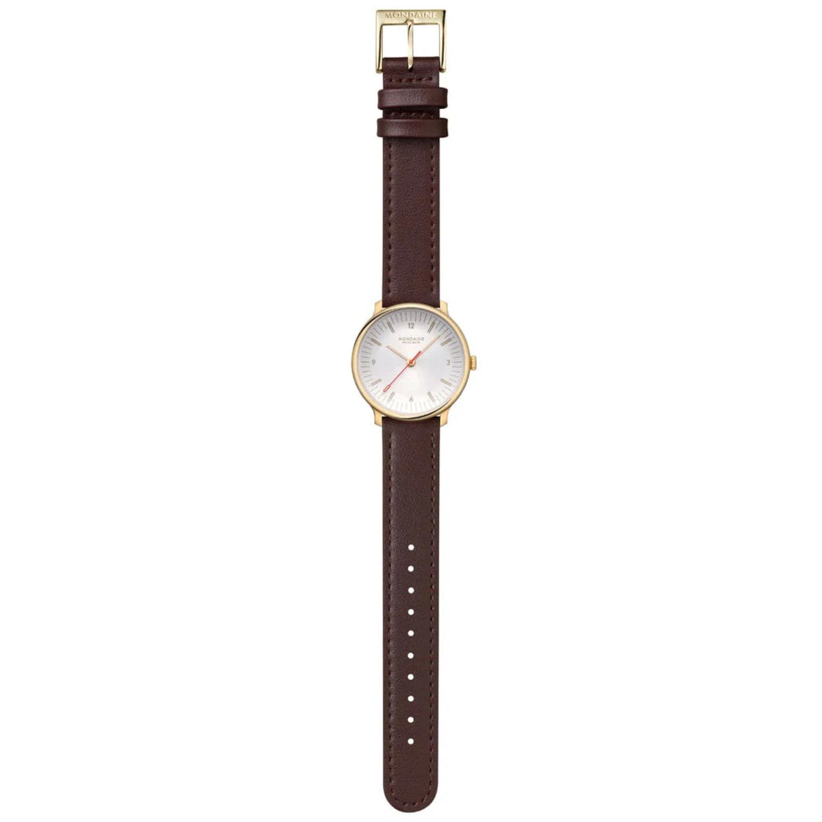 Mondaine Doppio MLE.33110.LGV full length flat lay view
