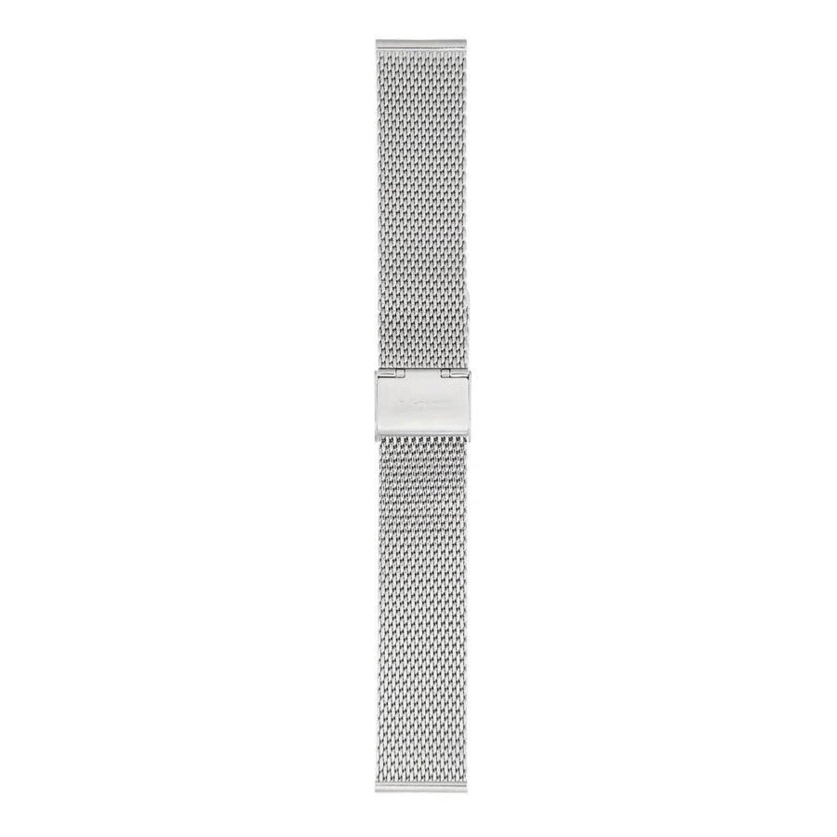 Stainless steel milanese mesh watch strap, rectangular clasp detail
