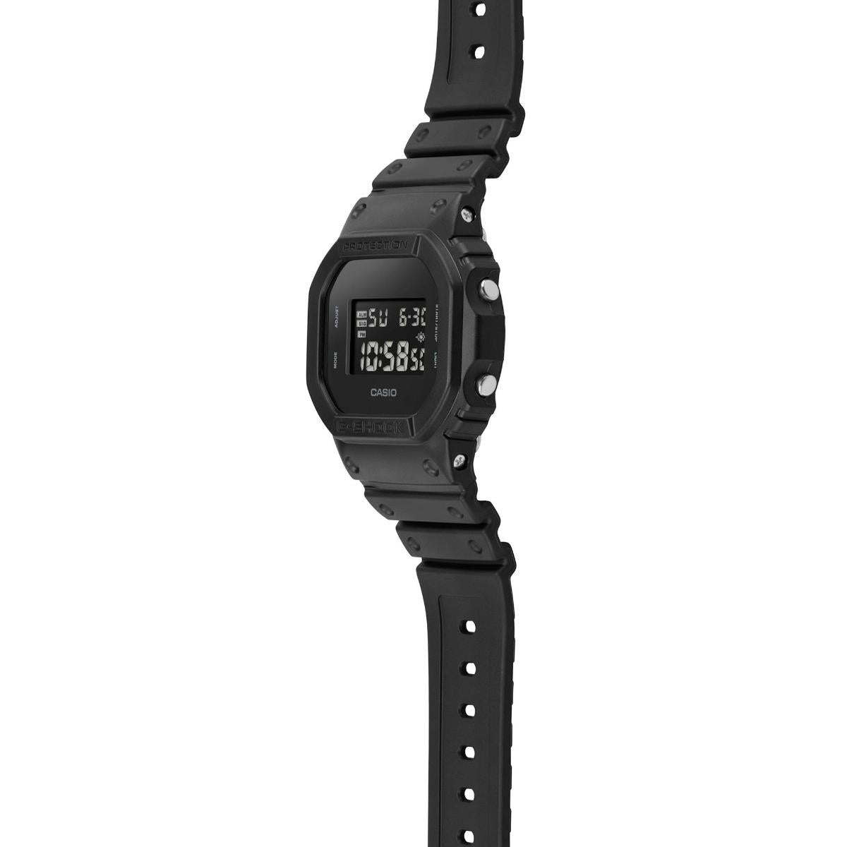 Casio G-Shock 5600 Series DW-5600UBB-1ER side profile view showing case thickness