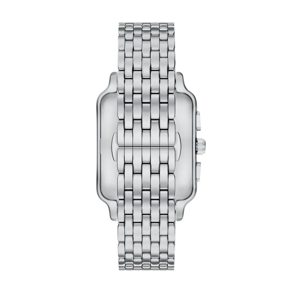 Back view of the Emporio Armani AR11751 watch focusing on the multi-link steel bracelet links